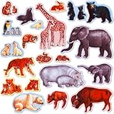 Little Folk Visuals Wild Animals Precut Flannel/Felt Board Figures, 22 Pieces Set