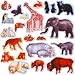Little Folk Visuals Wild Animals Precut Flannel/Felt Board Figures, 22 Pieces Set