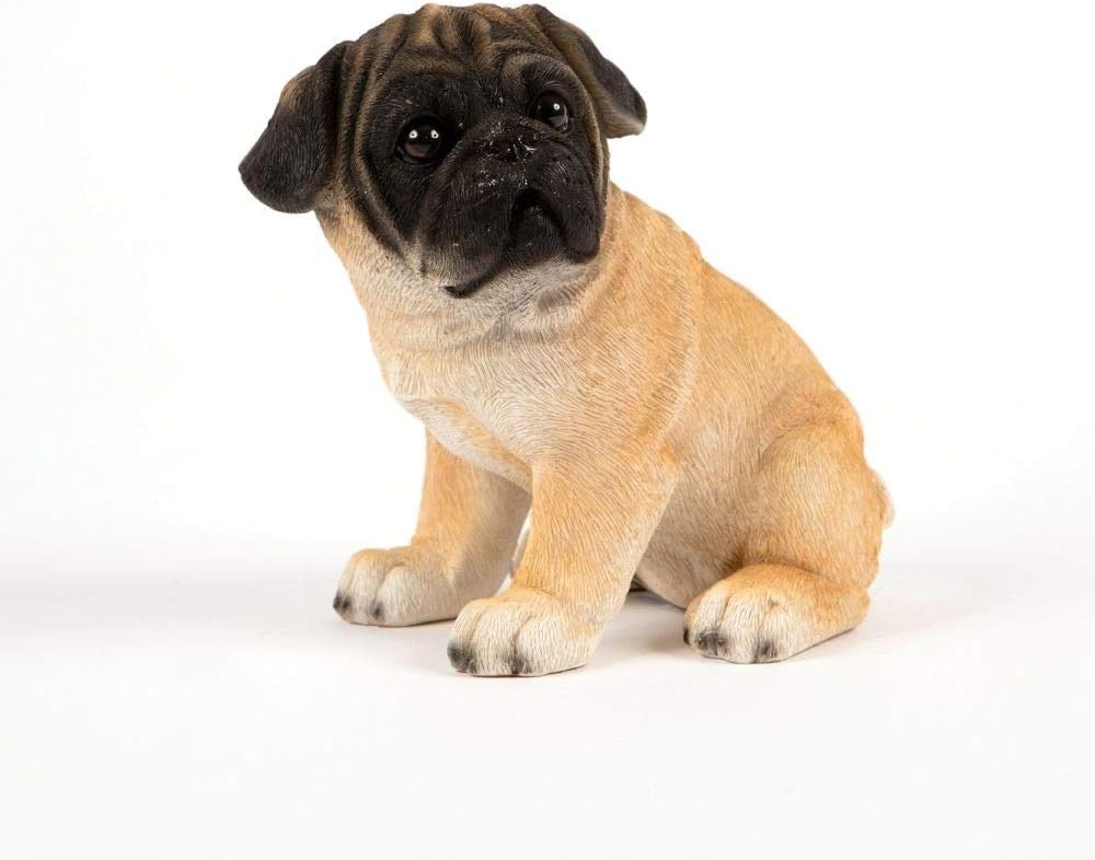 Garden Patio Life Like Pug Puppy Statue Figurine Ornament from Garden