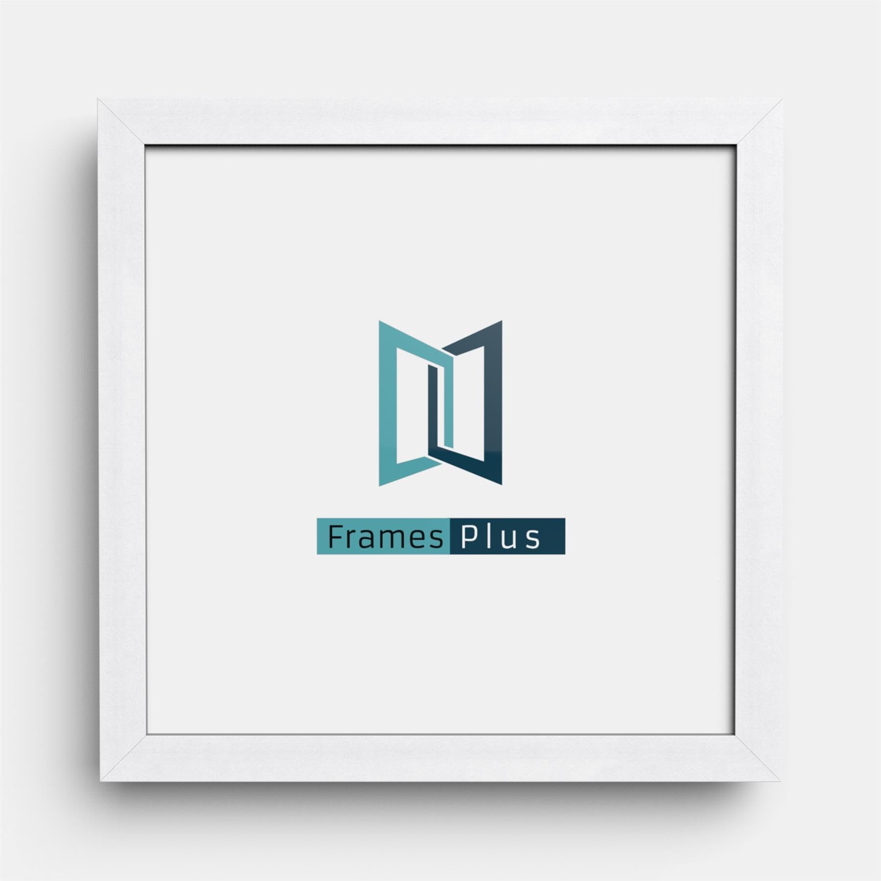 8x8 Inch Picture Frame (203 x 203mm), Wall or Tabletop Display, Shatterproof Styrene Front, White