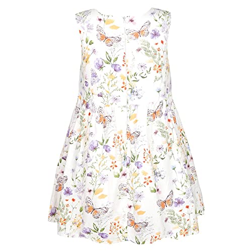 SMILING PINKER Little Girls Dresses Swing Summer Cotton Sleeveless Butterfly2