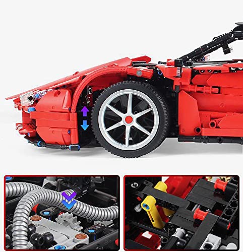Technic Bausteine Auto 458 Italia Technik Sportwagen 3380 Klemmbausteine – Bild 7