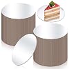 Newtay 100 Pcs 5 Inch Cake Board Round Mini Cardboard Cake Circle Boards Grease Proof Tray Base for Baking PastrySilver