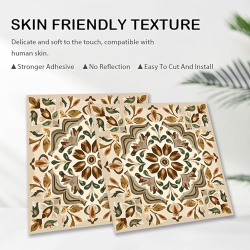 Image of Nuxovilar Peel and Stick Vinyl Floor Tiles, 12x12 Inch