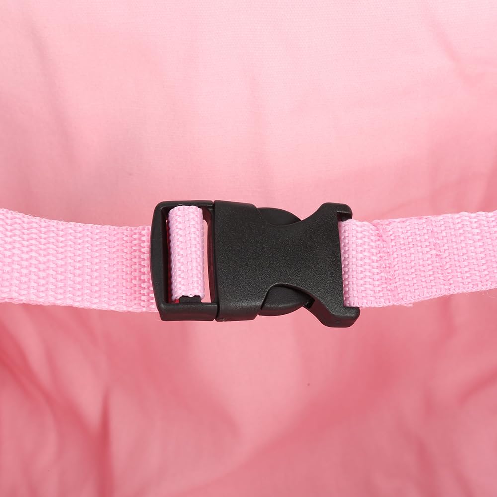 Altalena per bambini in tela con sacchetto per orso, 29 x 29 x 31 cm, altalena in legno ecologico traspirante con cintura di sicurezza, carico massimo 25 kg regolabile per interni ed esterni, rosa