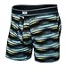 SAXX Underwear Co. Men's Daytripper Comfort Stretch Boxer Brief Fly 2-Pack, Broadcast Stripe/Black, Medium