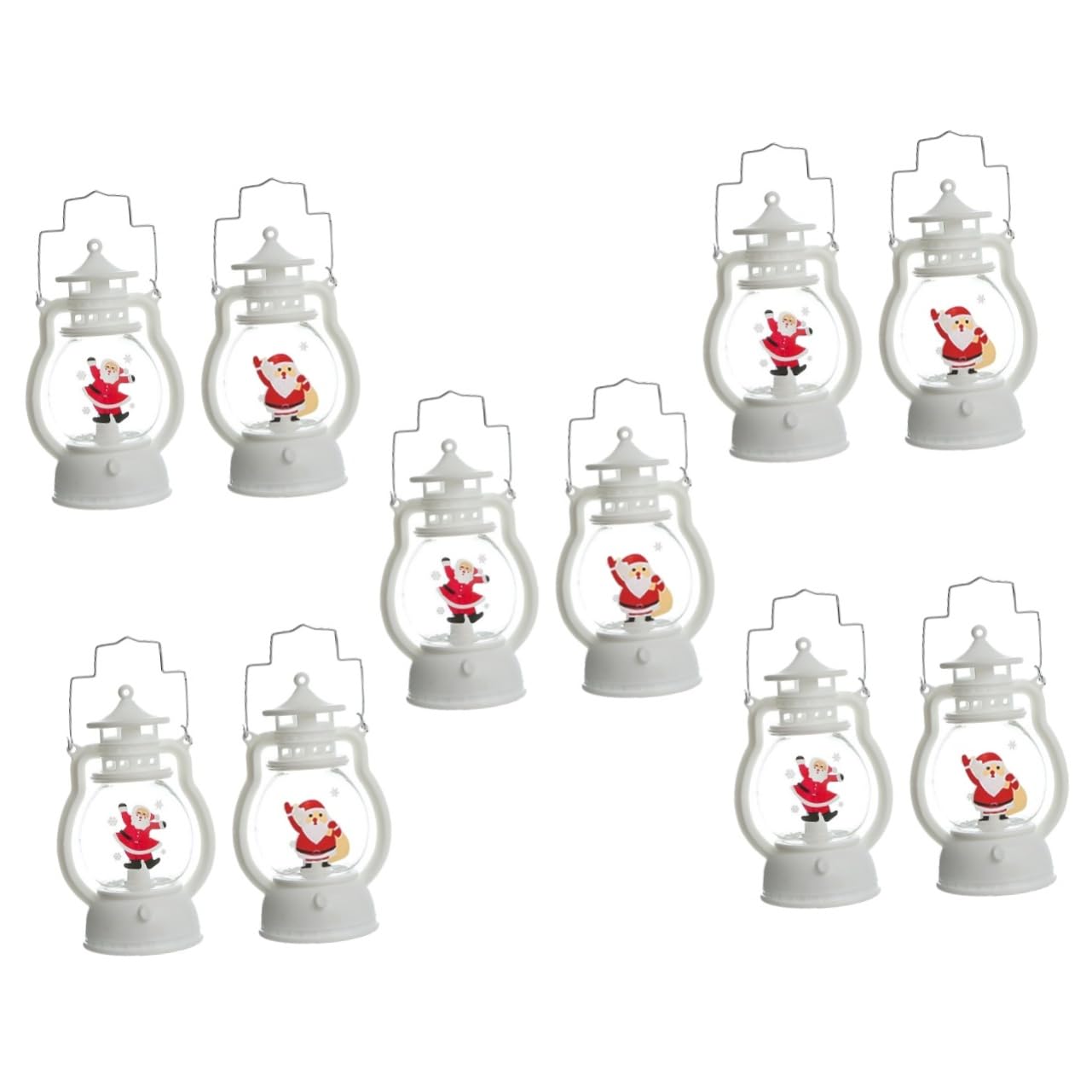 Cabilock 5 Sätze Weihnachtsnachtlicht Dekorative Weihnachtslampe Rentier Weihnachtstisch Mittelstücke Girlande Flackerndes LED Licht Glühbirnen Weihnachtsnachtlampe 2 Stück * 5