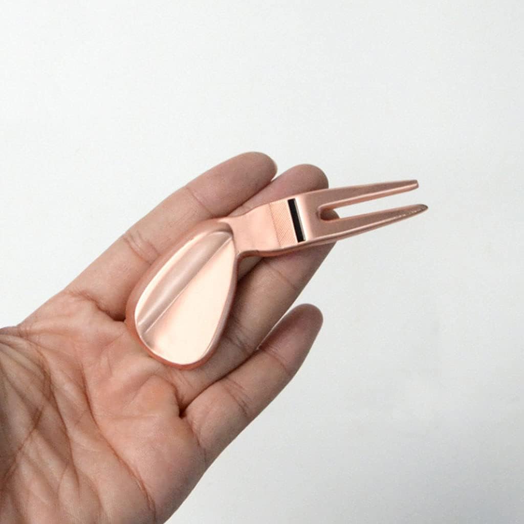 review TUbe Rose Gold Golf Divot Repair Tool for Outdoor Sports Tools Groove Cleaner to Remove Mud and Debris from Irons 2 Pieces
