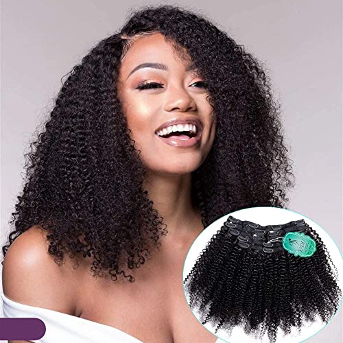 Kinky Curly Clip In Hair Extensions UDU Human Hair Extensions 3C 4A Curly Clip In Hair 10pieces Triple Weft Full Head Clip In Hair Extensions (20inch)