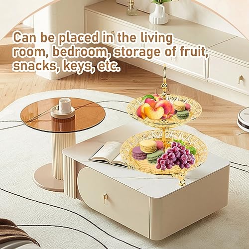 Frutero de 2 pisos elegante para decorar tu mesa de comedor 8