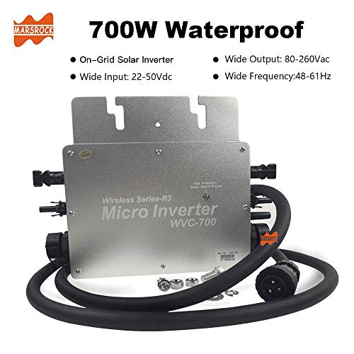 Marsrock IP65 High Efficiency MPPT Micro Solar Inverter 700W for 22-50VDC Wide Input