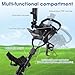 3 Wheel Golf Push Cart,Lightweight Golf Pull Cart with Quad-Fold Frame,and Cleaning Kit Golf,Cooler Bag,Cup/Phone/Umbrella Holder Compact Golf cart-black