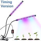 Bchway Dual-lamp Grow Light 36LEDs 3 Modes Timer(3H/6H/12H) Dimmable 4 Levels Plant Grow Lamp Lights with 360 Degree Flexible Gooseneck Indoor Home Office Plants Hydroponics Greenhouse Gardening