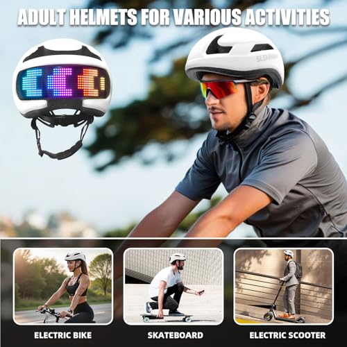 Casque de vélo de montagne à graphiques programmables et affichage intelligent