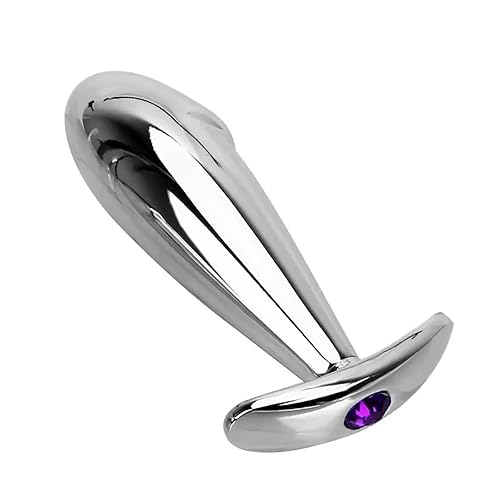 Anal Plug Sex Toys Metal Stainless Steel Smooth Butt Plug Metal Anal Plug Expansion Massage Masturbation Sex Toys For Men And Women(Purple) - Purple