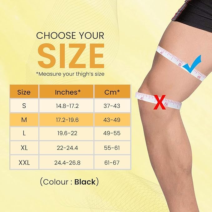 EASEFIT Orthopedic Pain Relief Knee Support Cap Brace/Sleeves Pair For Sports, Pain Relief, Compression Support, Exercise, Gym, Running, Cycling Brace Knee Support For Men And Women (S, Black) 2