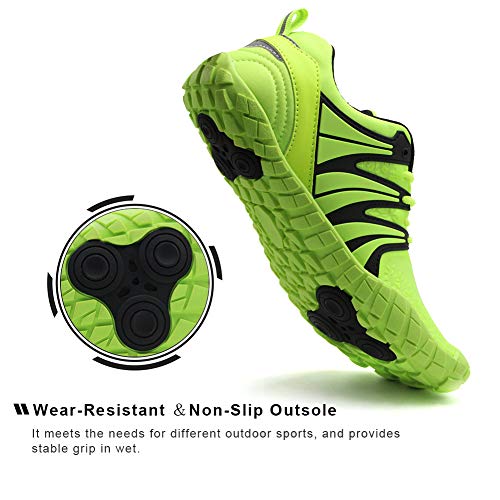 Image of Oranginer Men's Barefoot Shoes Wide Toe Box Comfy Breathable Quick Dry 5 Fingers Shoes for Men Green Size 9.5