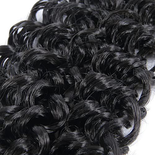 8 Packs Curly Crochet Hair Gogo Curl Crochet Hair For Black Women Deep Wave Braiding Hair,Synthetic Bohemian Crochet Braid Water Wave Crochet Hair Extensions(18Inch, 1B) #TOP4