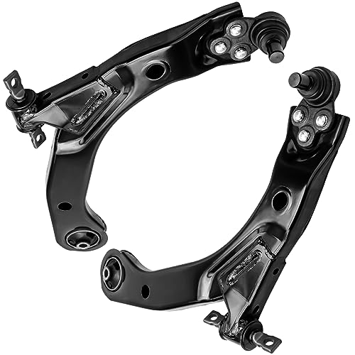 Image of Detroit Axle - Front 8pc Control Arms Kit for Chevy Cobalt HHR Pontiac G5 Pursuit Saturn Ion, 2 Lower Control Arms w /Ball Joints 4 Tie Rod Ends 2 Sway Bar End Links Replacement