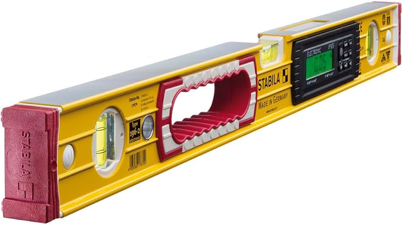 Stabila 24 Inch Type 196-2 Digital Tech Level Tool | Digital electronic spirit level with IP65 dust and water protection, 24 inch length, includes carrying case, Cat. No. 36524