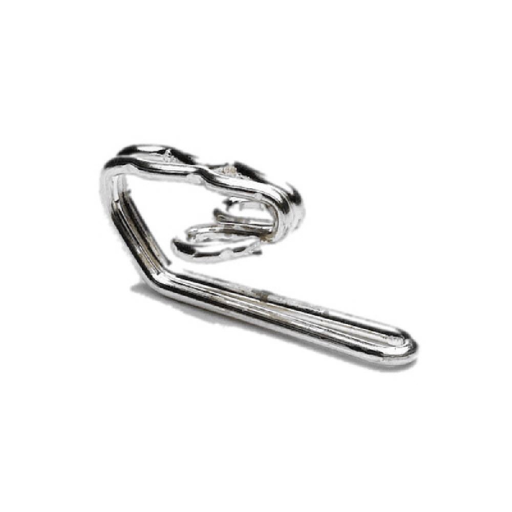 Onestopdiy.com Silver Curtain Header Tape Hooks Cp Chrome Plated Metal ( Pack Of 50 )