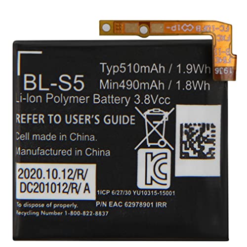drLGΉrvobe[510mAh 3.8V LG BL-S5 obe[ LG GizmoGadget VC200 Watch BL-S5 p̃obe[ ݊dr