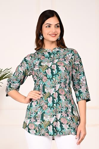 Image of FebQ Printed Shirt Style Top for Women