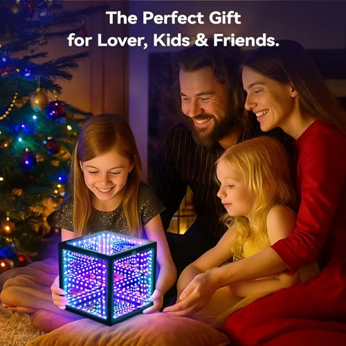 FKEIOI Hyper Infinity Cube Mirror Light, RGBW Gaming Room Decor Gift, 6.2in - image 7