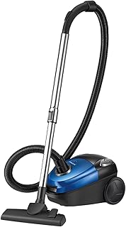 EagerMinds Aspiradora sin bolsa de 2000 W, con sistema de filtro HEPA, filtra eficazmente el 99,97% del polvo, aspiradora sin bolsa para suelos de madera, alfombras, azulejos (A)