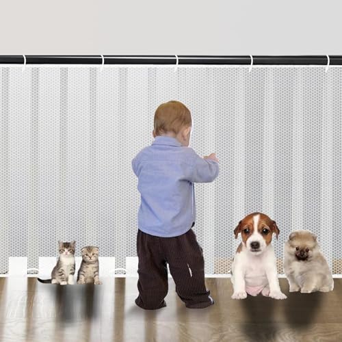 FAINCA Treppenschutznetz, Treppe Schutznetz für Kinder, Sicherheitsnetz Treppe mit Nylonseil Langer Schnallenriemen, Sicherheitsnetz, für Kinder, Haustiere, Spielzeug (Weiß, 200 * 79cm) FAINCA Treppenschutznetz, Treppe Schutznetz für Kinder, Sicherheitsnetz Treppe mit Nylonseil Langer Schnallenriemen, Sicherheitsnetz, für Kinder, Haustiere, Spielzeug (Weiß, 200 * 79cm)