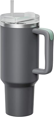 Coperchio di ricambio da 850,5 g per Stanley Quencher Tumbler Flip Straw, 2 pezzi, accessori per coperchio a prova di perdite, adatto per Stanley con manico, tappo di copertura sostituibile resistente