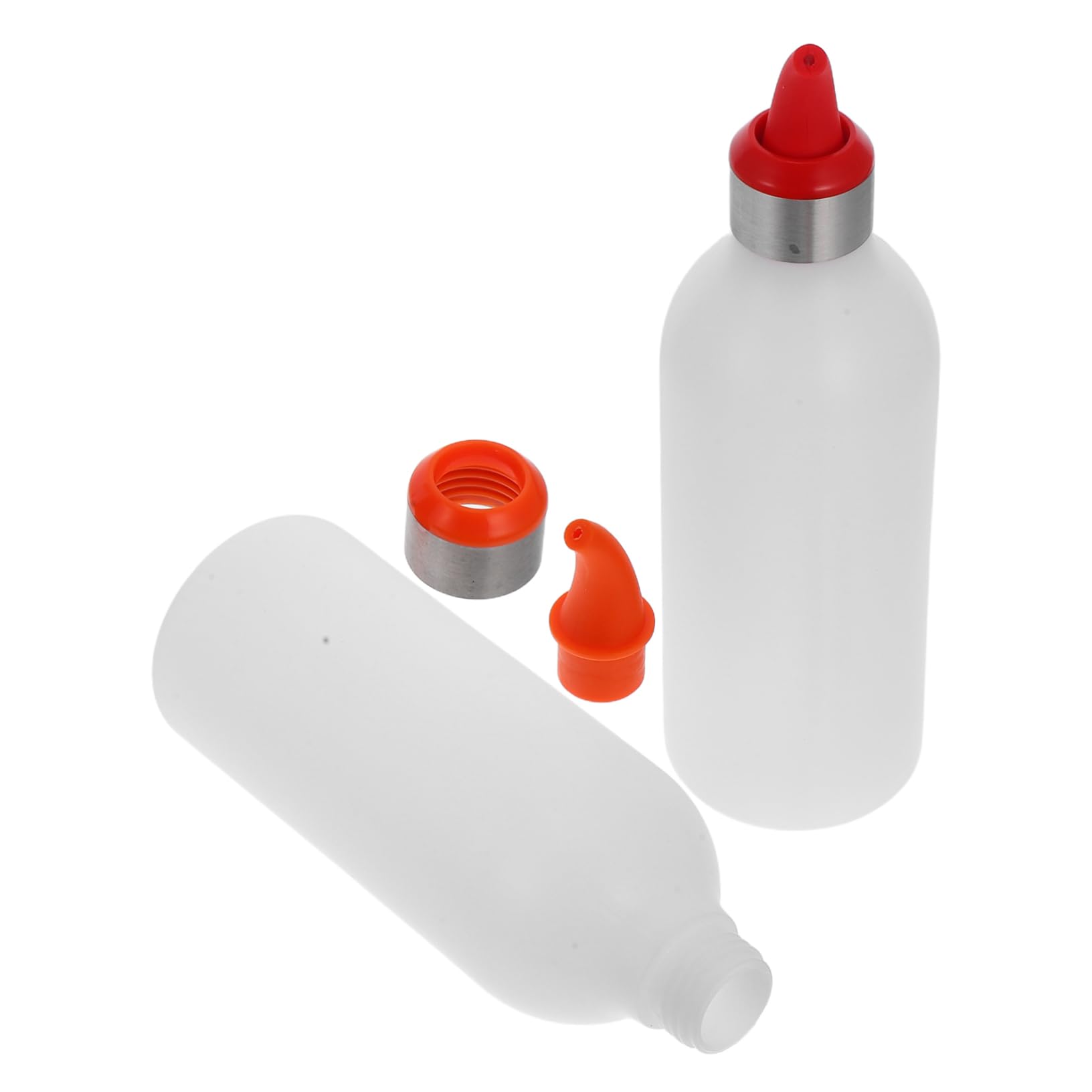 AUTSUPPL 2Pcs Silicone Squeeze Ketchup Bottles Versatile Sauce Dispensers Mixed Colors for Bbq Salad Dressing Mustard More Easy Pour Durable Leak Design