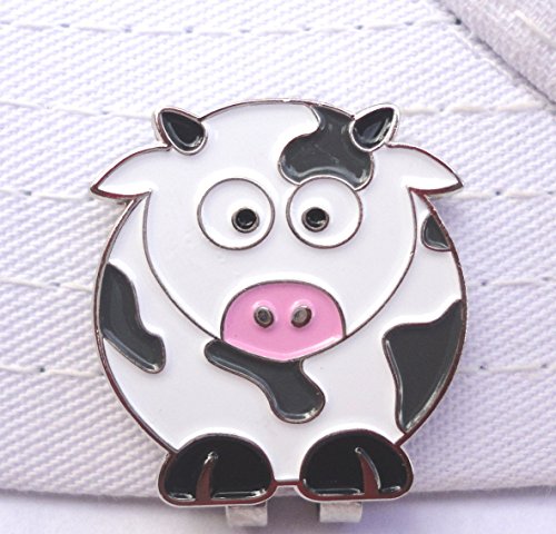 Cow Golf Ball Marker With Hat Clip