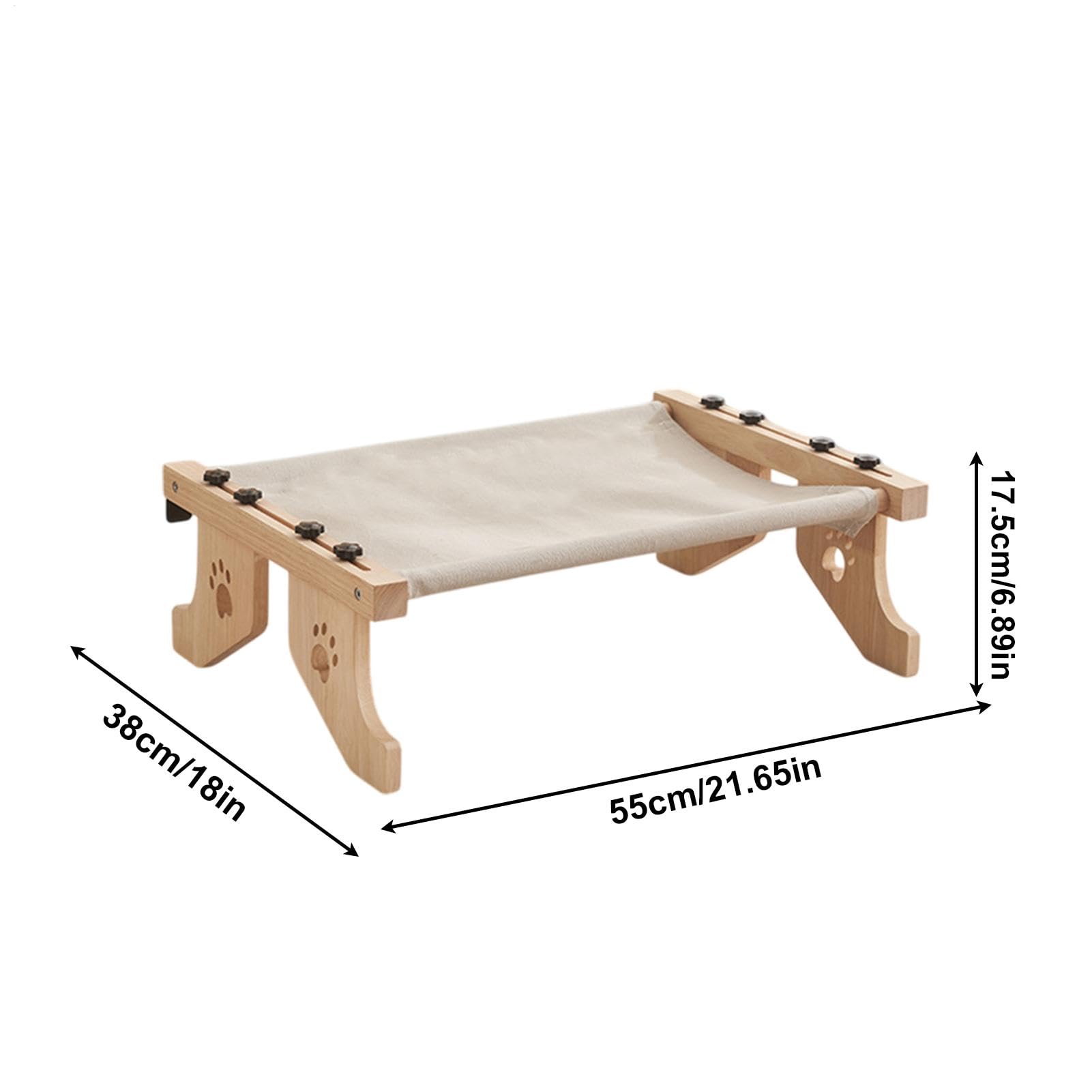 Amaca Per Gatto Robusto trespolo regolabile in legno e metallo per | Design ad Amaca, in Legno e Metallo Robusto Trespolo, Seduta Interna, Robusto per Finestra e
