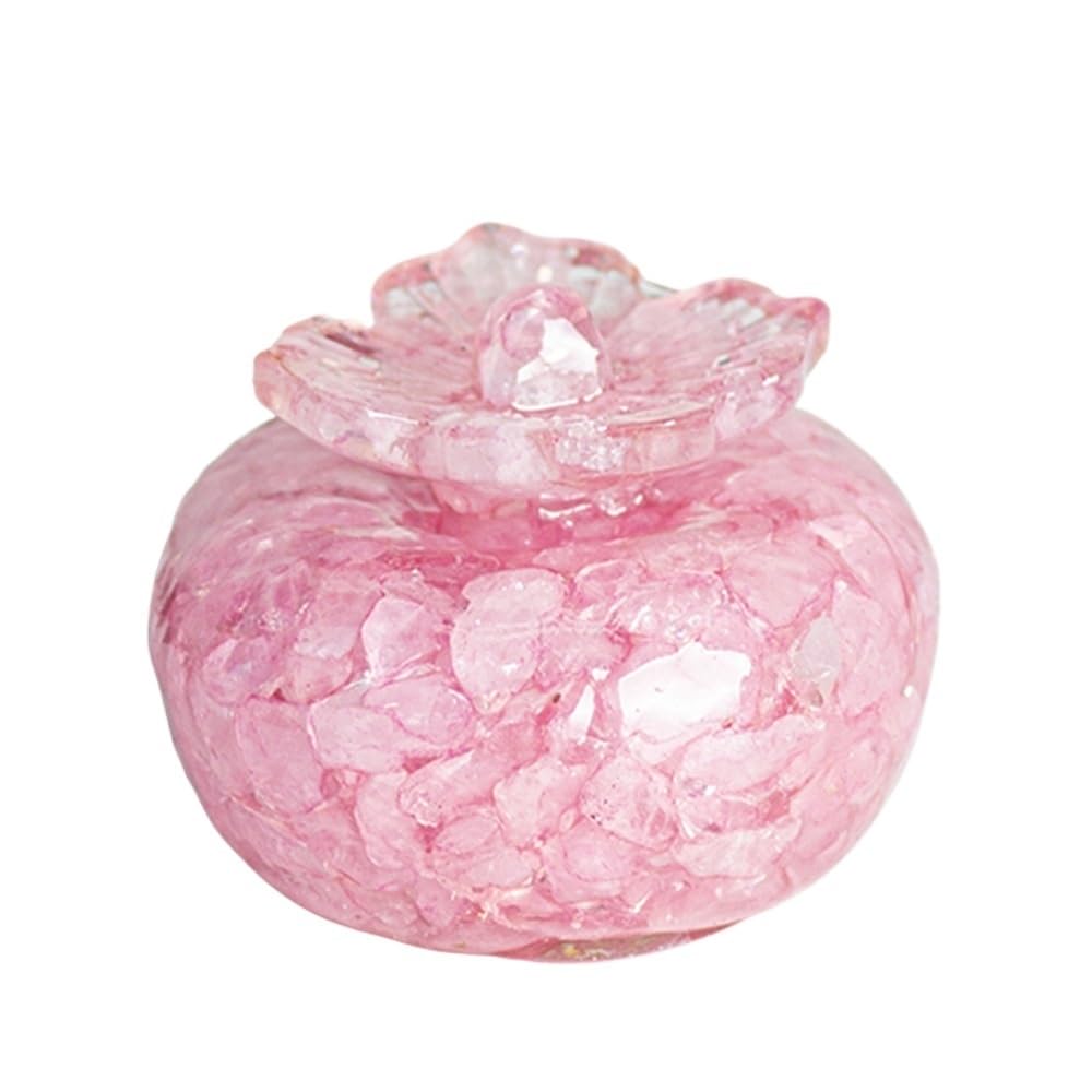 HUFFA Natural Crystal Resin Stone Fragments - Persimmon Resin Crafts for Home Decor and Desktop Ornaments(RosePink)