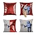 Desconocido Banksy Robot_BA265 Sequin Pillow Almohada De Lentejuelas, Gift Funda de Regalo, Funda de cojín con Lentejuelas mágicas 40 x 40 cm (Add Pillow Insert)