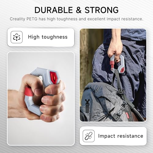 Official Creality PETG 3D Printer Filament 1.75mm 2KG (4.4lbs), High Precision, Strong Toughness, Odorless, Better Flow, Moistureproof 3D Printing CR PETG Filament, Black+Black - Image 5