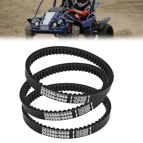 Podoy 203589/5959 Go Kart Drive Belt 30 Series Torque Converter Belt for 5HP-7HP Engines Compatible with Manco 5959 Comet 203589 Coleman KT196 Murray 12-8487 (3 Pack)