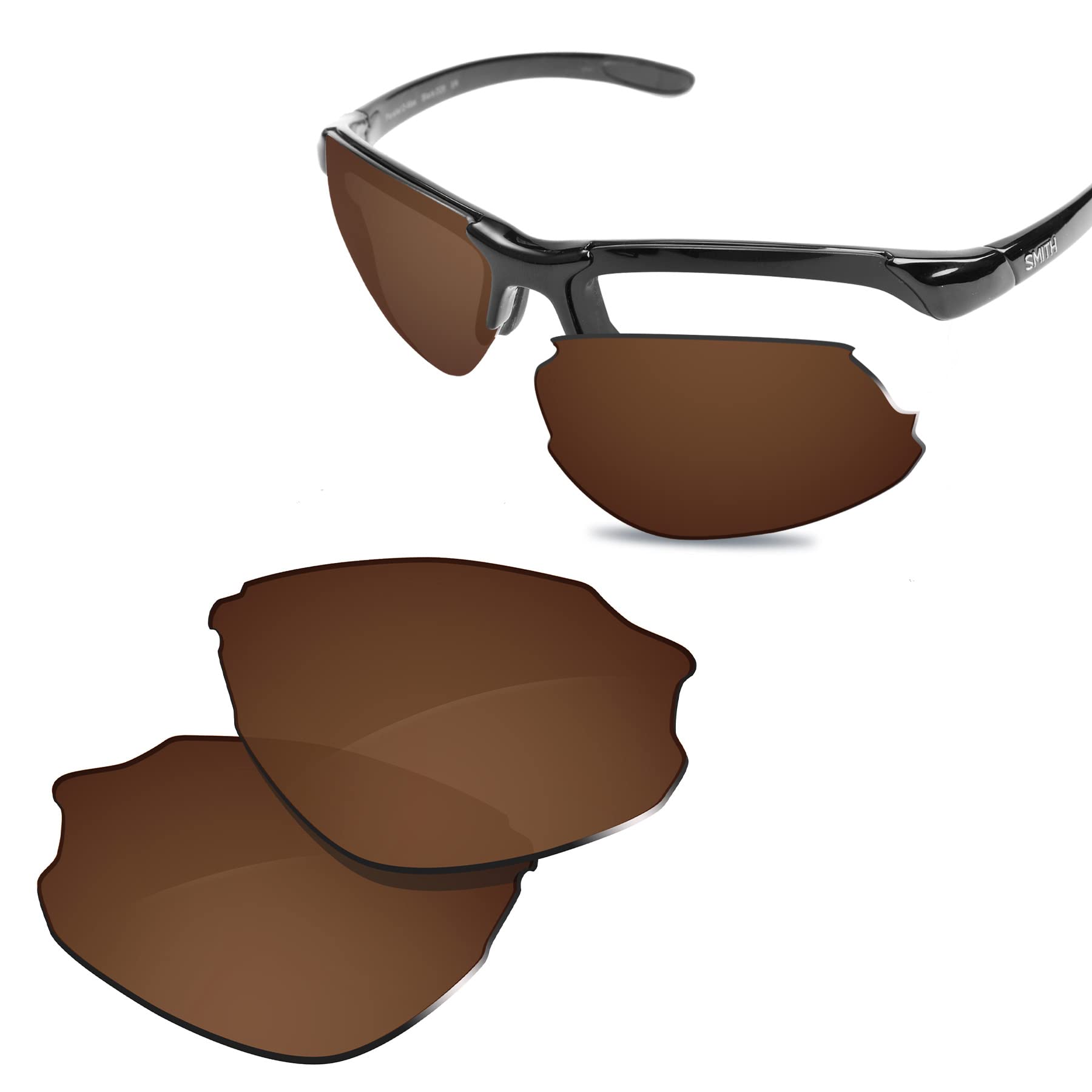 Glintbay 100% Precise-Fit Replacement Sunglass Lenses for Smith Parallel D-Max