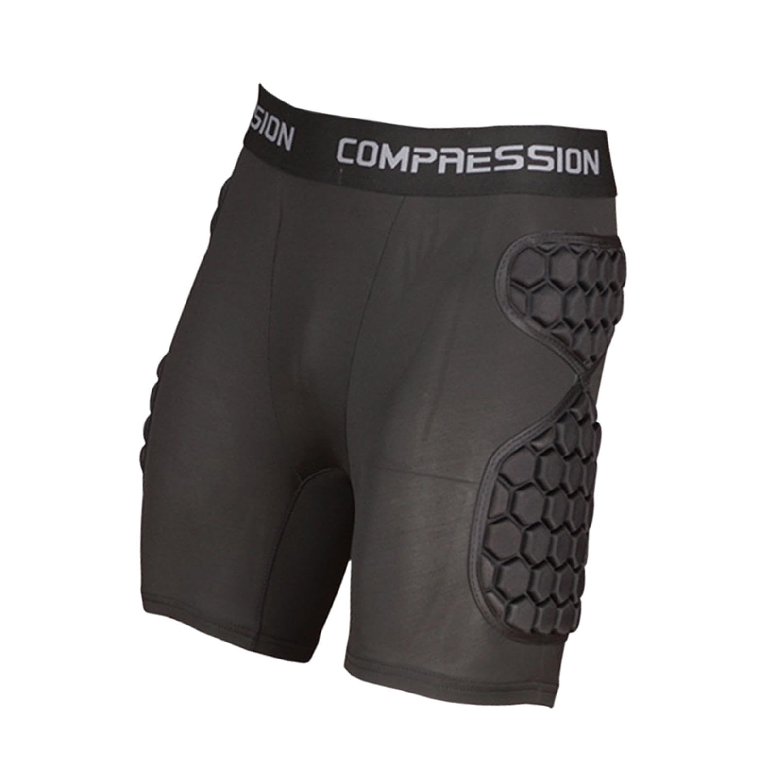 Perfeclan Pantalones Cortos de de fútbol con Acolchado de Espuma EVA para Todas Las Estaciones, Protector de Muslos