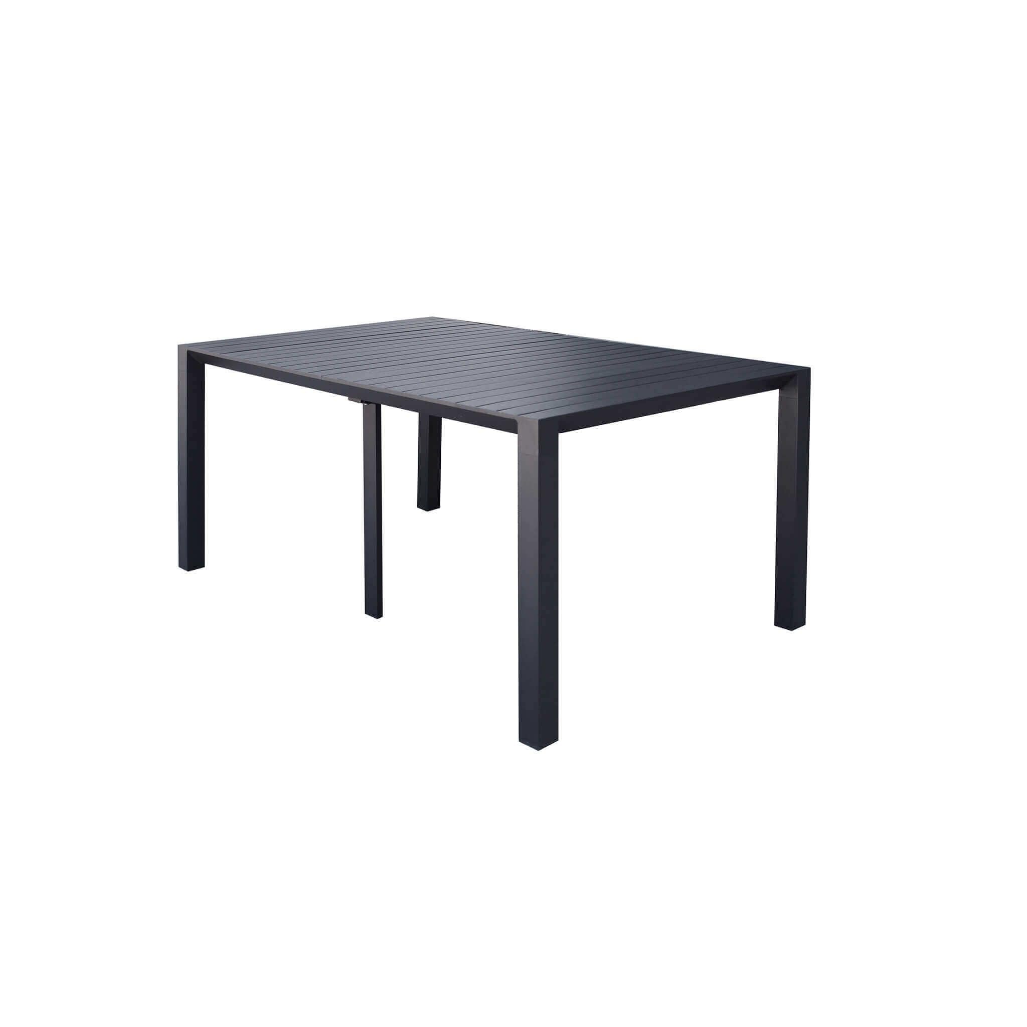 milani home - consolle da giardino allungabile, alluminio, 10 posti, antracite, piano 52/260 x 85 cm
