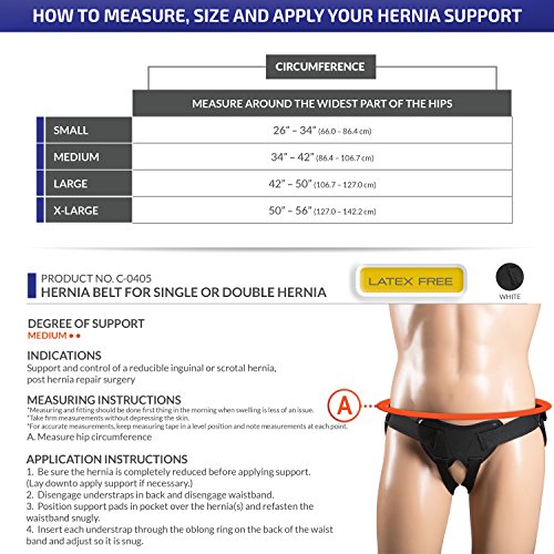 Faja para Hernia Champion, Ajustable, Color Negro, Mediana miniatura 2