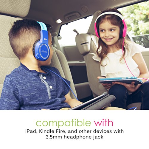 Image of MEE audio Bulk Muti Pack of 3 KidJamz 3 Child Safe Headphones for Kids with Volume-Limiting Technology (Mixed Colors 3 Pack - Black, Blue & Pink)