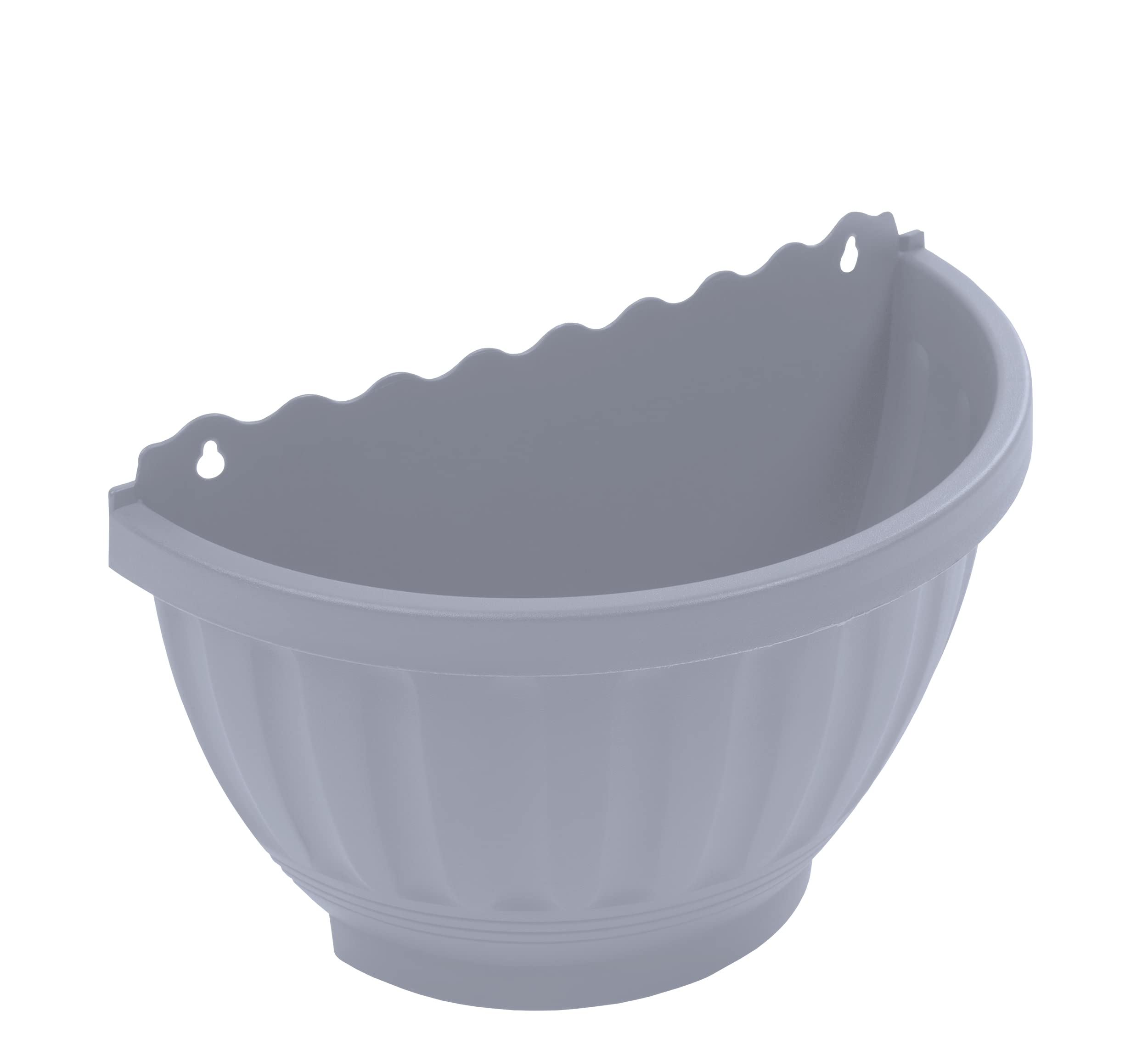 M1SS Etruscan Wall Basket Soft Grey Flower Pot Hanging Planter Garden Plant Container Indoor or Outdoor Home Decoration