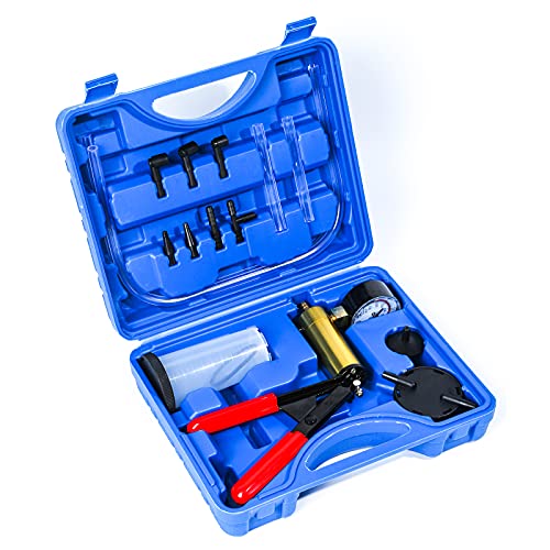 Yonligonju Brake Bleeder Kit with Hand Vacuum Pump with Gauge Adapters Automotive Brake Fluid