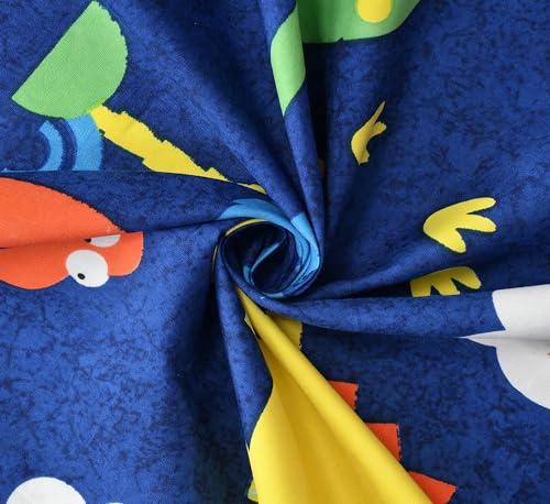 Image of Gleeson 320 TC Elastic Fitted Bedsheets for King Size Double Bed,Dinosaur Print Bedsheet for Girls|Boys Room,Kids Bed Room King Size Bedsheet Cotton Feel with Pillow Covers(72x78x8 Inch)