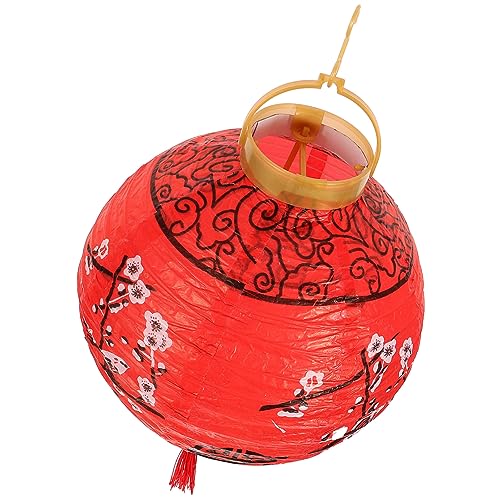 Milisten Runde Japanische Papierlaterne Rot Dekorative Lampion Deko für...
