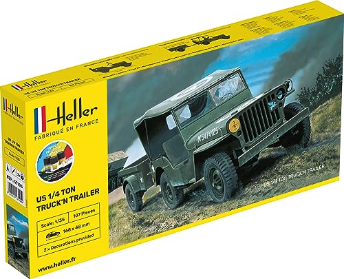 Maquette US 1/4 Ton Truck HELLER JOUSTRA : le Starter Kit idéal pour débuter sans rater son montage