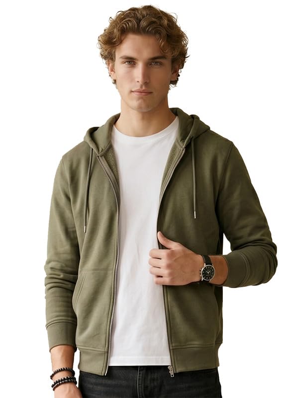Image of XENOVAURBAN Zipper Hoodie for Men /Women | Unisex fit Cotton Fleece Hooded Sweatshirt - Zipper
