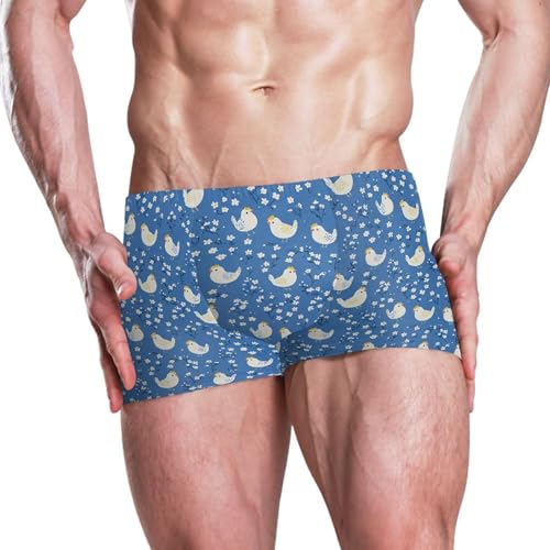 Cute Cock Rooster Mens Swim Trunk Swimwear Bathing Suit Swim Brief Square Leg Board Short S B04040602